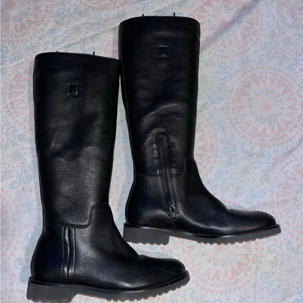Johnston & Murphy Iliana women’s black leather waterproof riding boots 6.5